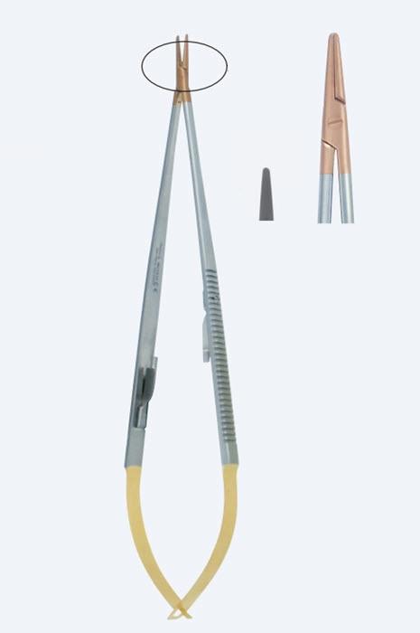 Голкотримачі Ergonomy, Titanit, мікро, прямі, для ниток 6/0 ˃, гладкий кінчик, з замком, загальна довжина 200 мм. ренд - Asanus Medizintechnik Gmb, Німеччина